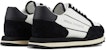 Armani Exchange Kasut Sneakers Kulit dan Fabrik Rendah 'Hitam dan Putih' XUX083-XV263-1A001