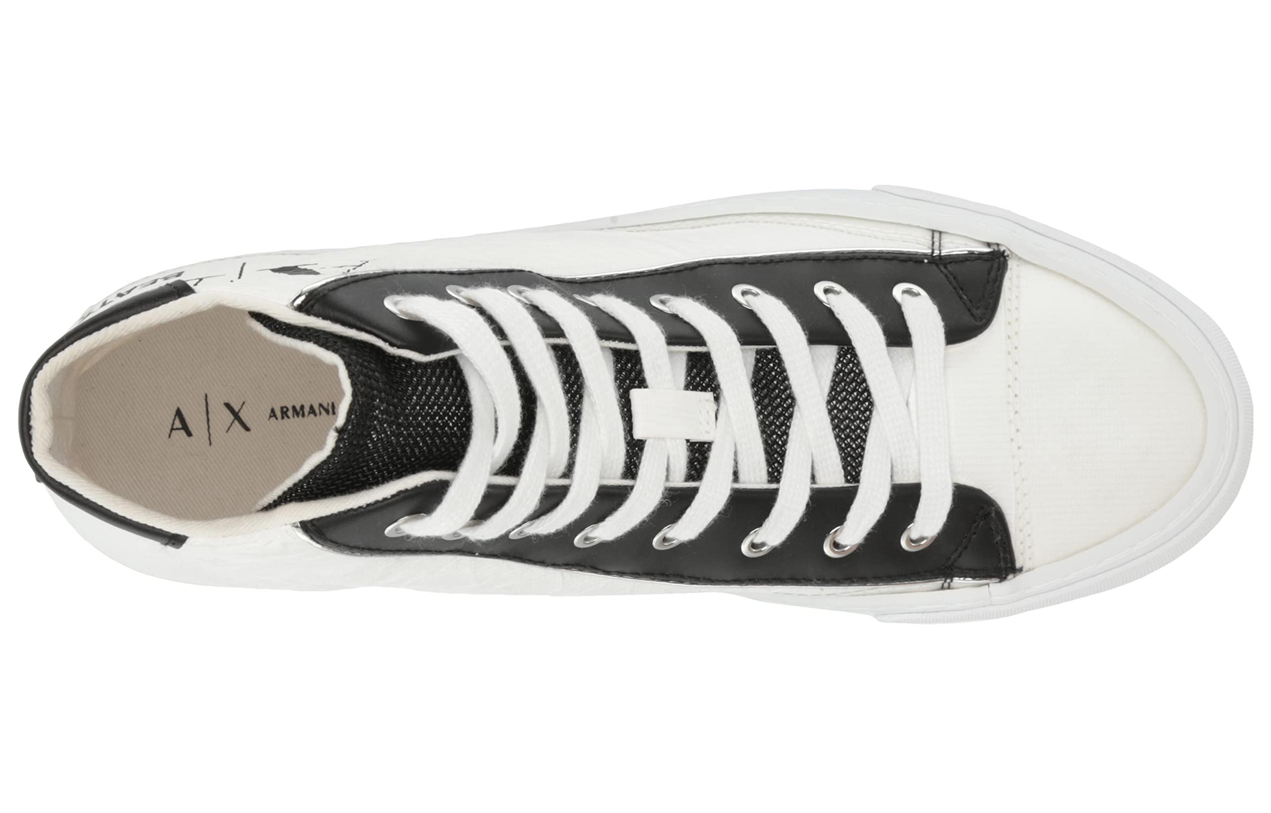 Shop Armani Exchange Leren Hoge Sneakers ''Wit'' XDZ020XV4171K681