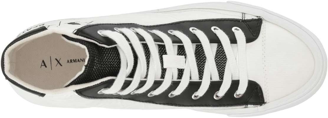 Armani Exchange Leather High-Top Sneakers 'White' XDZ020XV4171K681 Shop Armani Exchange Leather High-Top Sneakers 'White' XDZ020XV4171K681