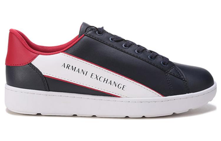 Armani Exchange Leather Lace-Up Low-Top Sneaker 'Midnight Blue' 圖 2