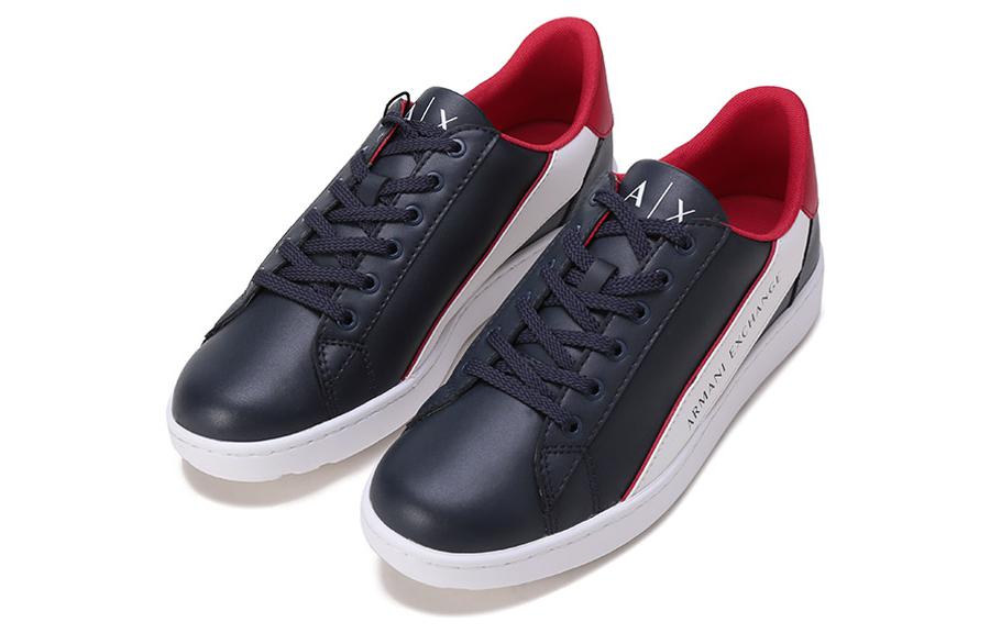 Armani Exchange Leather Lace-Up Low-Top Sneaker 'Midnight Blue' 圖 3
