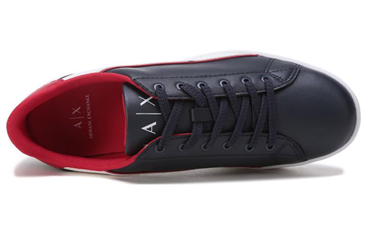 Armani Exchange Leather Lace-Up Low-Top Sneaker 'Midnight Blue' 圖 5