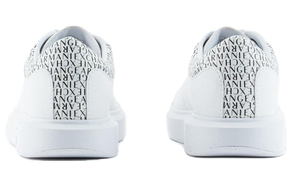 Armani Exchange Leather Lace-Up Low Top Sneaker 'White' 圖 4