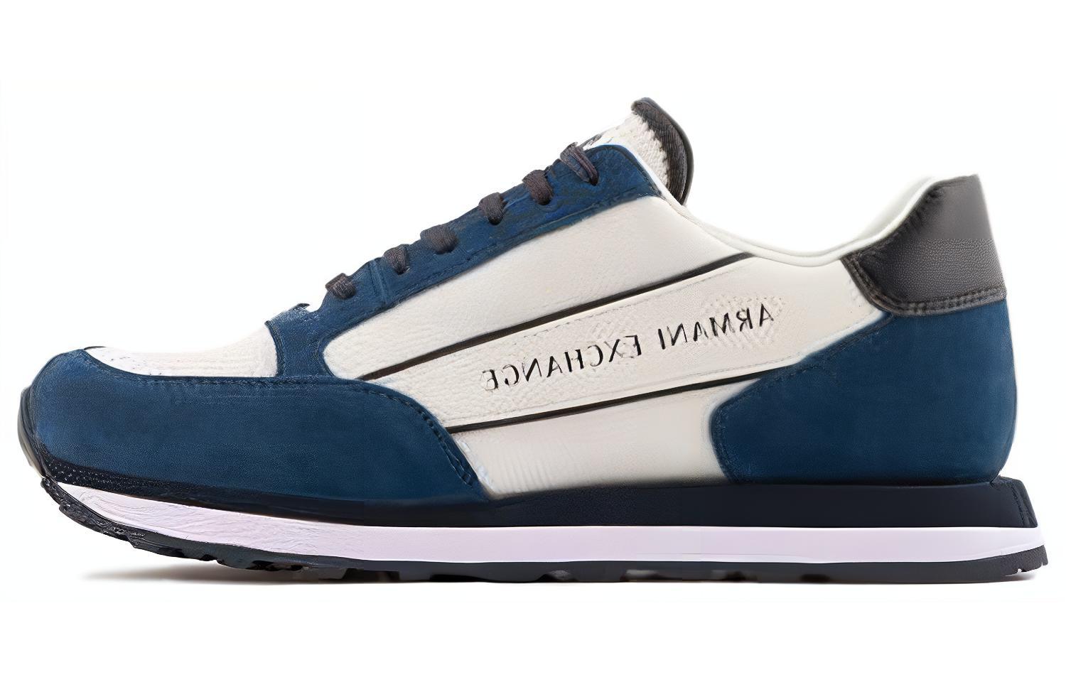 Armani Exchange Leather Low-Top 'Electric Blue' XUX083XV2631S459
