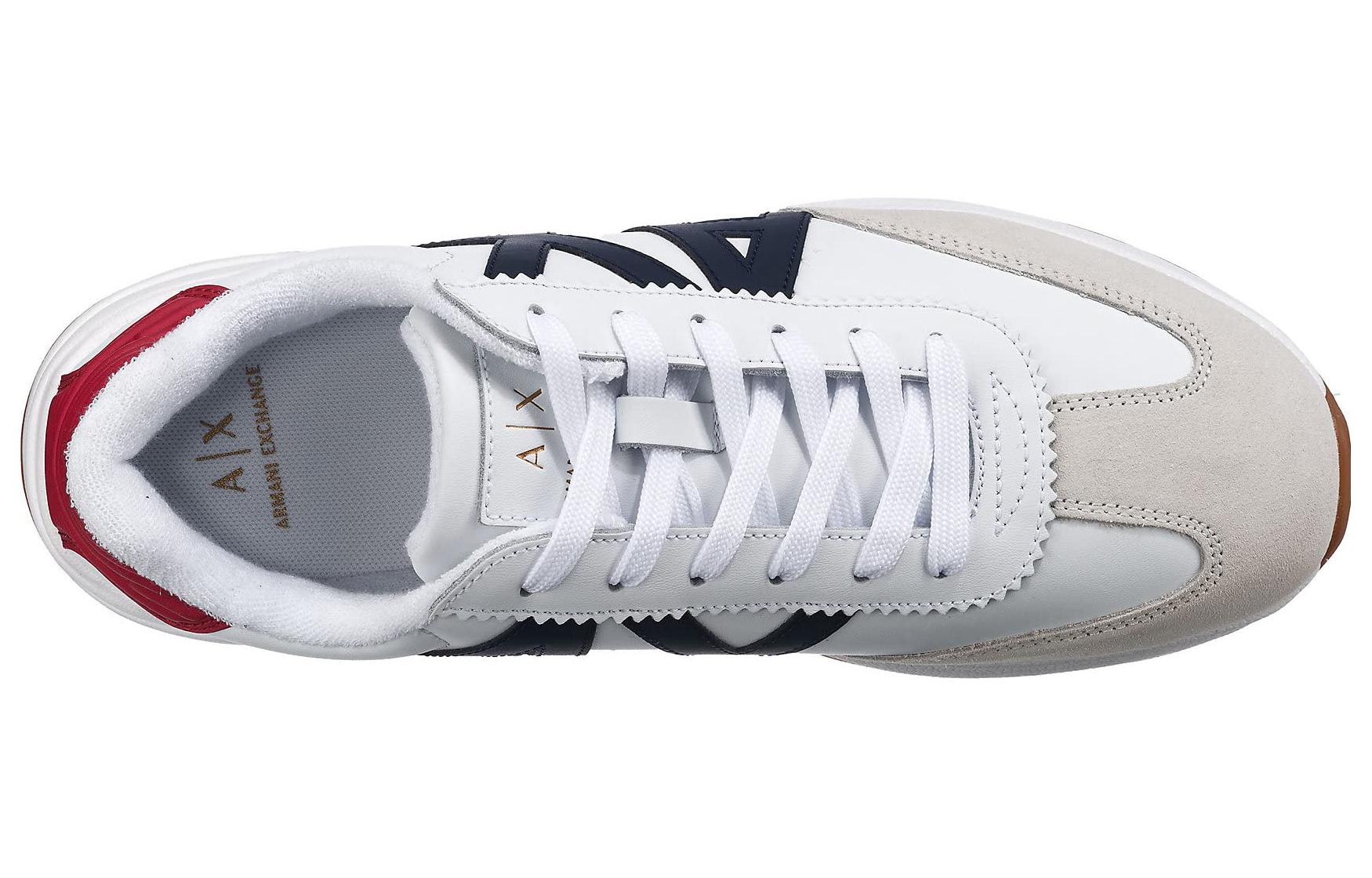 Lookbook Armani Exchange Leather Low-Top 'White' XUX071XV2341K609