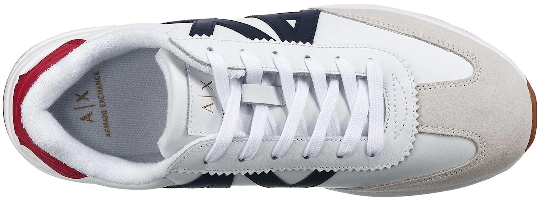 Armani Exchange Leather Low-Top 'White' XUX071XV2341K609 Lookbook Armani Exchange Leather Low-Top 'White' XUX071XV2341K609