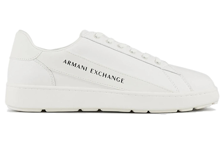 Armani Exchange Leather Low-Top Lace-Up Sneakers 'White' 圖 2