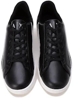Shop ARMANI EXCHANGE 牛皮 綁帶時尚板鞋 男款 黑色