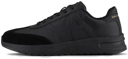 Armani Exchange Leather Low-Top Sneakers 'Black' XUX071XV2341K001 Armani Exchange Leather Low-Top Sneakers 'Black' XUX071XV2341K001