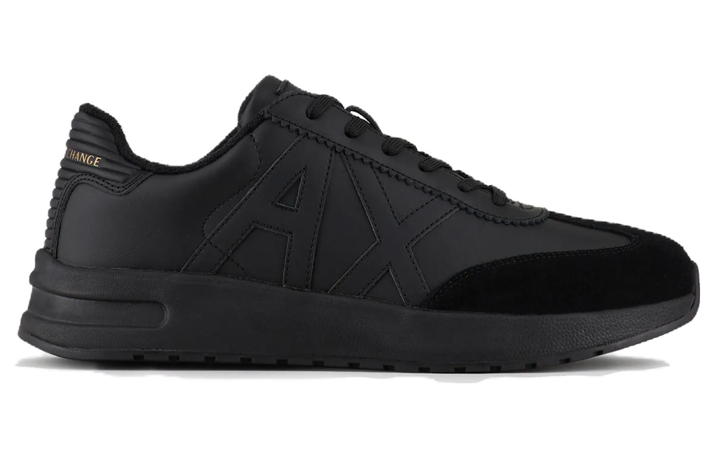 Armani Exchange Leather Low-Top Sneakers 'Black' 圖 2