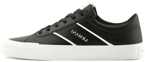 Armani Exchange Leather Low-Top Sneakers 'Black Lace-Up' XUX165XV7581S277 Armani Exchange Leather Low-Top Sneakers 'Black Lace-Up' XUX165XV7581S277