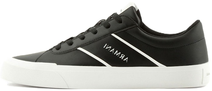 阿玛尼休闲黑色系带低帮皮革运动鞋 XUX165XV7581S277 Buy 阿玛尼休闲黑色系带低帮皮革运动鞋 XUX165XV7581S277