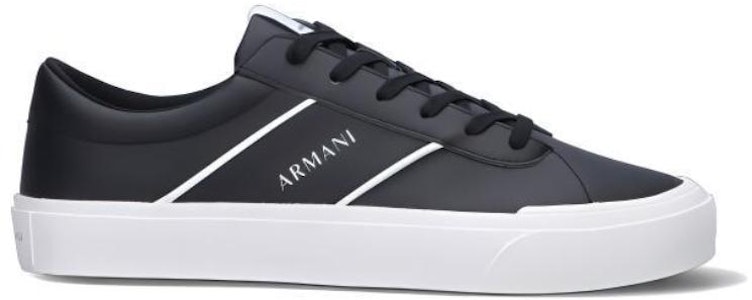阿玛尼休闲黑色系带低帮皮革运动鞋 XUX165XV7581S277 Order 阿玛尼休闲黑色系带低帮皮革运动鞋 XUX165XV7581S277