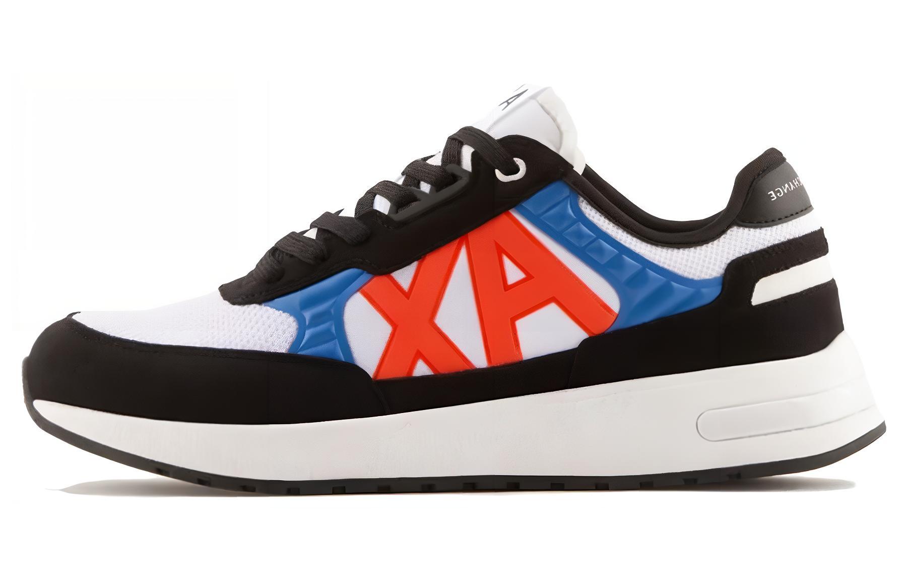 Armani Exchange Leather Low Top 'Black and White' XUX090XV2761S564