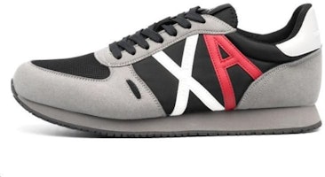 Armani Exchange Leather Low-Top 'Grey Black' XUX017XCC68S538 Armani Exchange Leather Low-Top 'Grey Black' XUX017XCC68S538
