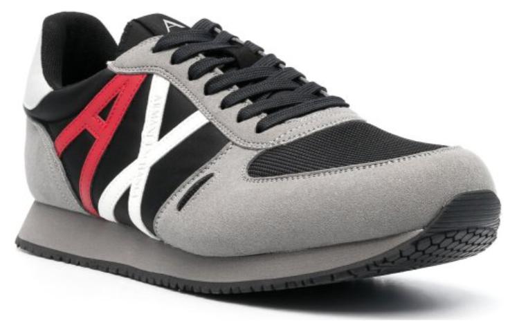 Armani Exchange Leather Low-Top 'Grey Black' 圖 3