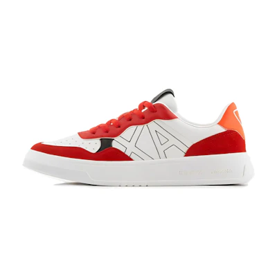 Armani Exchange Leather Low Top 'Red'