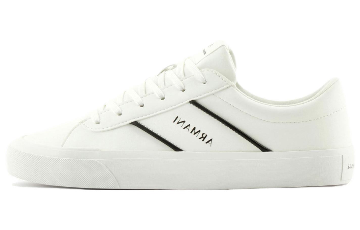 Armani Exchange Leather Low Top 'White' XUX165XV7581K488