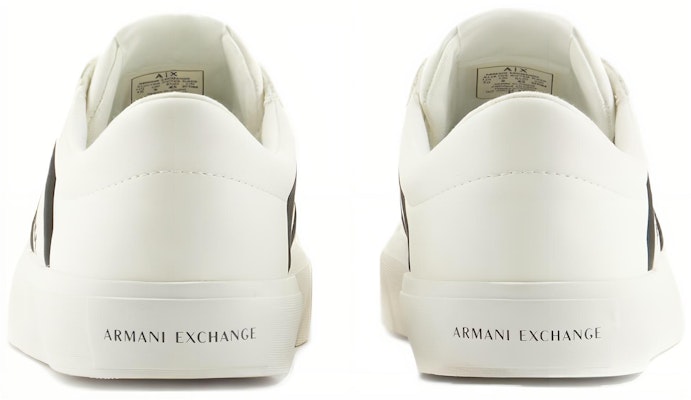 Armani Exchange Leather Low Top 'White' XUX165XV7581K488 Lookbook Armani Exchange Leather Low Top 'White' XUX165XV7581K488