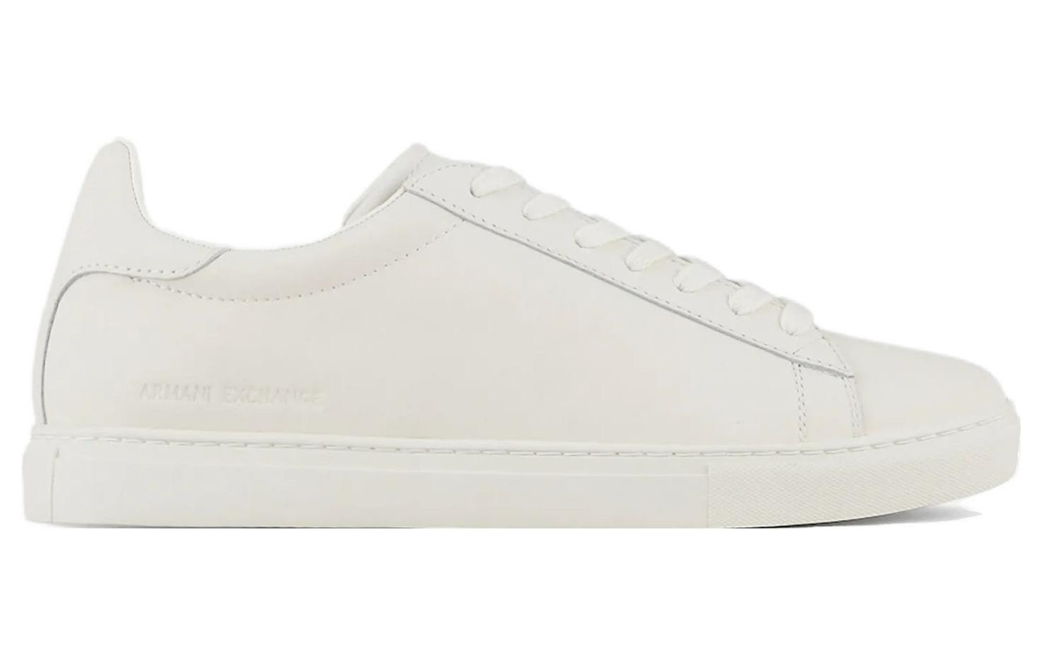 Order 阿玛尼Exchange白色时尚低帮皮鞋 XUX001XV093100001