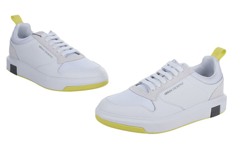 Order 阿玛尼Exchange白黄色低帮系带皮鞋 XUX122XV533N499