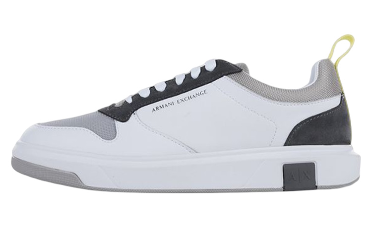 Armani Exchange Leather Low Top Lace-Up 'Grey White'