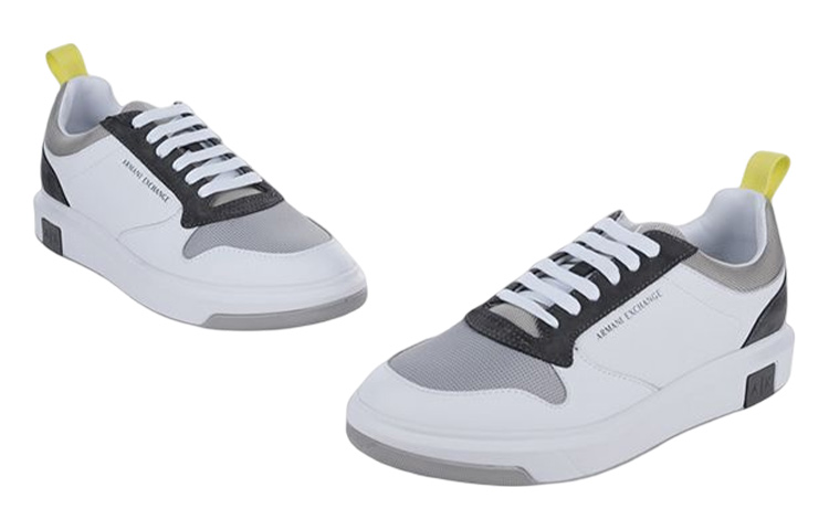 Armani Exchange Leather Low Top Lace-Up 'Grey White' 圖 3