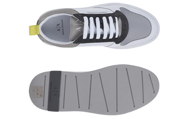 Armani Exchange Leather Low Top Lace-Up 'Grey White' 圖 5