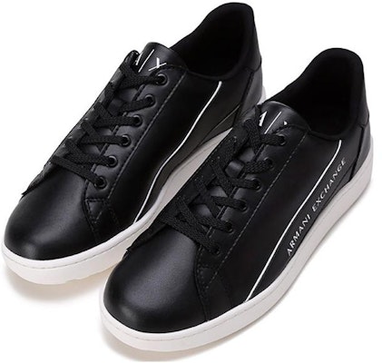 Armani Exchange Leather Low-Top Sneaker 'Black' XUX082XV262N814 Lookbook Armani Exchange Leather Low-Top Sneaker 'Black' XUX082XV262N814