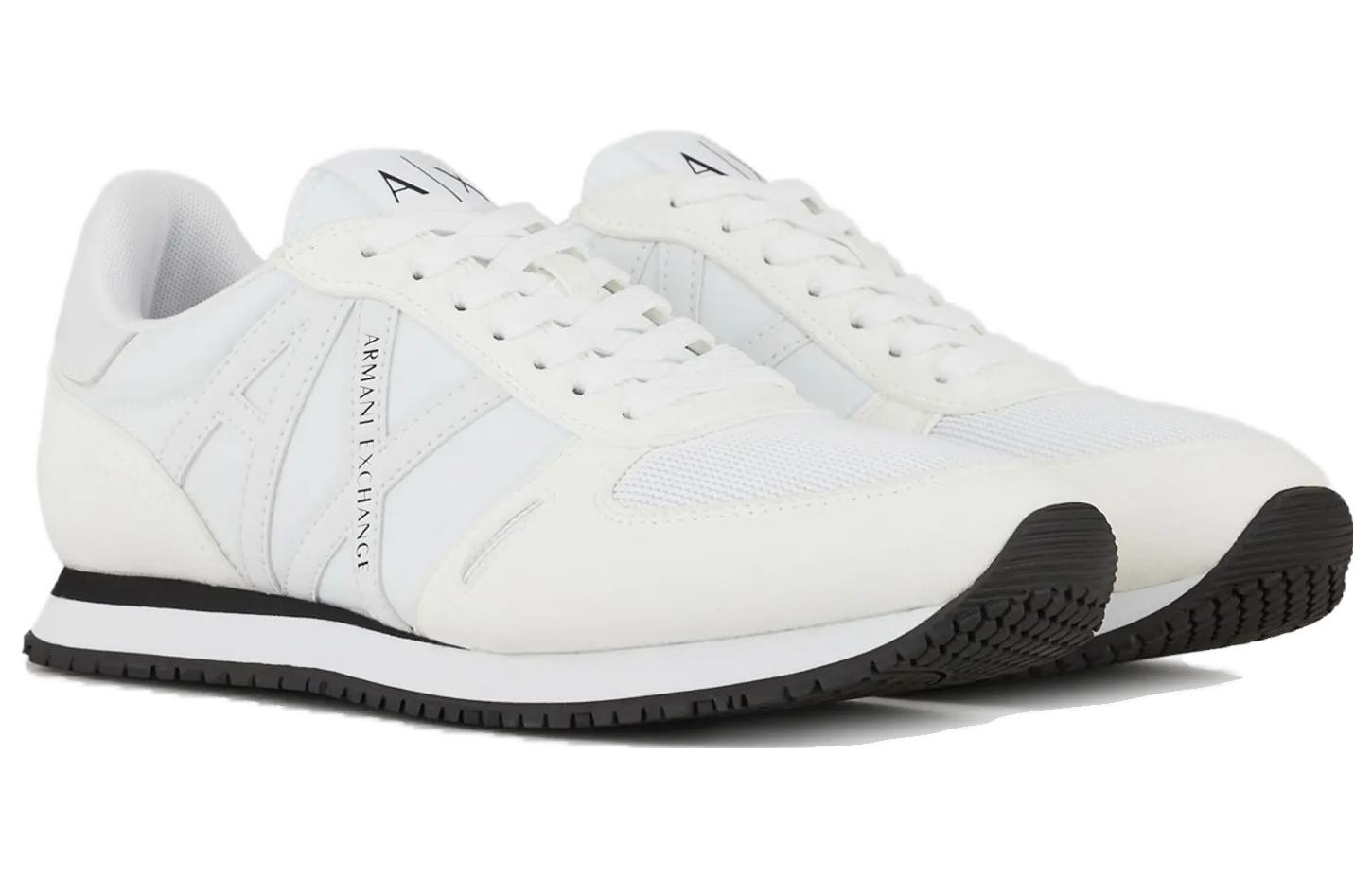 Armani Exchange Leather Nylon Mesh Low Top 'White' 圖 3
