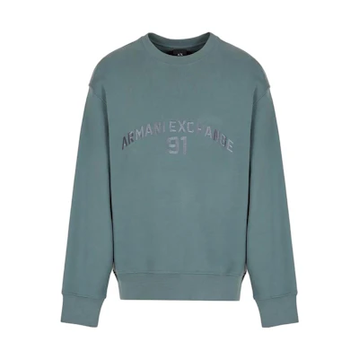 Armani Exchange Letter Print Crewneck Pullover Long-Sleeve Sweatshirt 3DZMLK-ZJ4XZ-11888