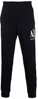Armani Exchange Logo Embroidered Jogger Sweatpants Black Mid-Rise 8NZPPA-ZJ1ZZ-1200 Armani Exchange Logo Embroidered Jogger Sweatpants Black Mid-Rise 8NZPPA-ZJ1ZZ-1200