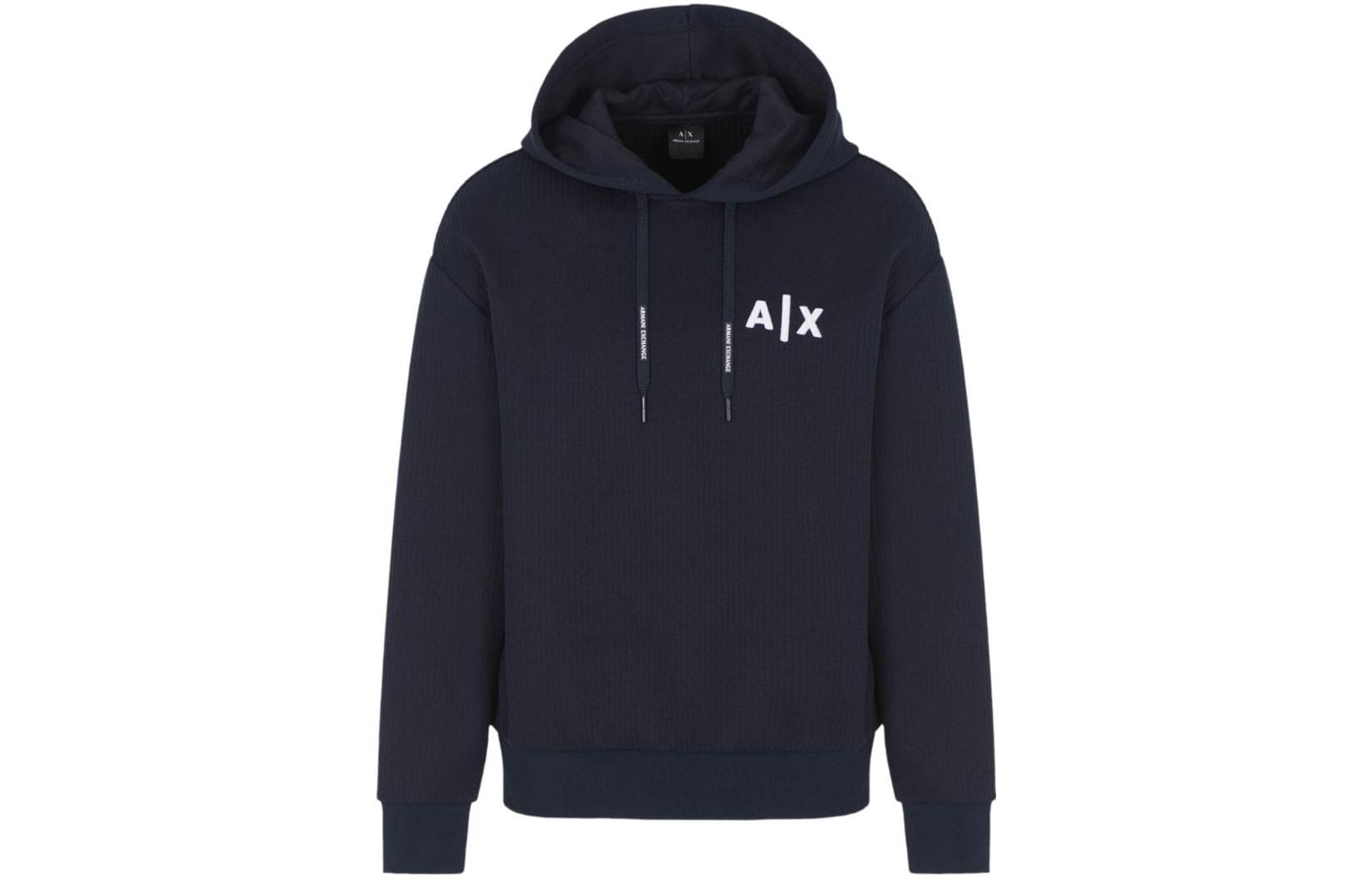 Armani Exchange Logo Print Hooded Sweatshirt 6RZMJA-ZJDNZ-1510