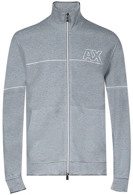 Armani Exchange Logo Print Zip-Up Jacket Light Gray 6KZMFE-ZJ5NZ-3907 Buy Armani Exchange Logo Print Zip-Up Jacket Light Gray 6KZMFE-ZJ5NZ-3907
