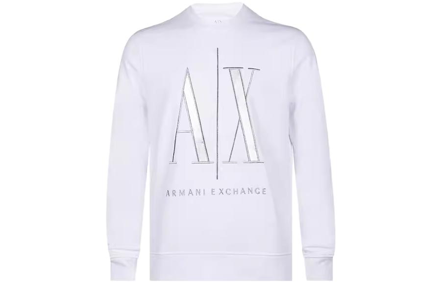 Armani Exchange Long-Sleeve Crewneck Sweatshirt with AE Embroidery 8NZMPQ-ZJ1ZZ-1100