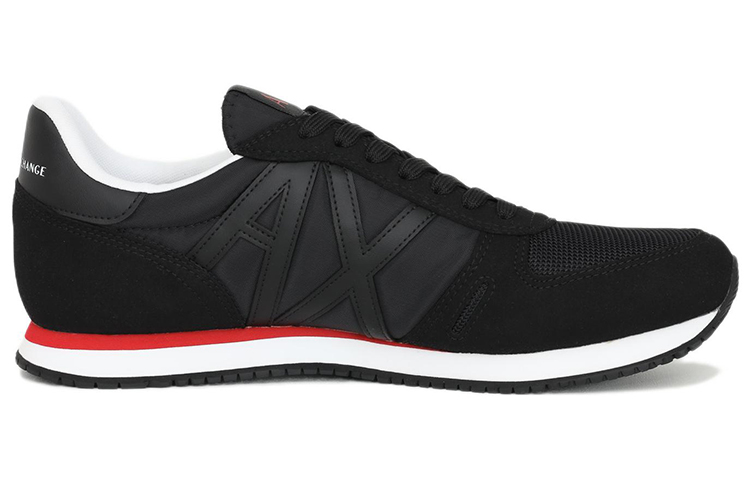 Order 阿玛尼低帮黑色网面运动鞋 XUX017XCC6800002