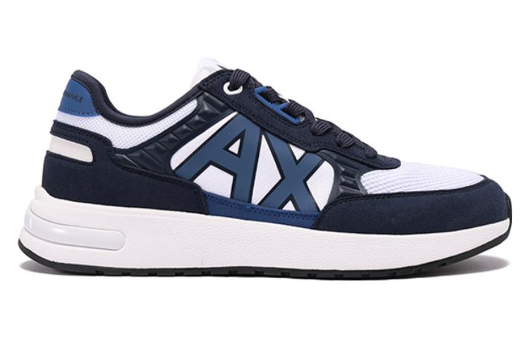 Lookbook Armani Exchange Lage Sneakers ''Wit Donkerblauw'' XUX090XV276S563