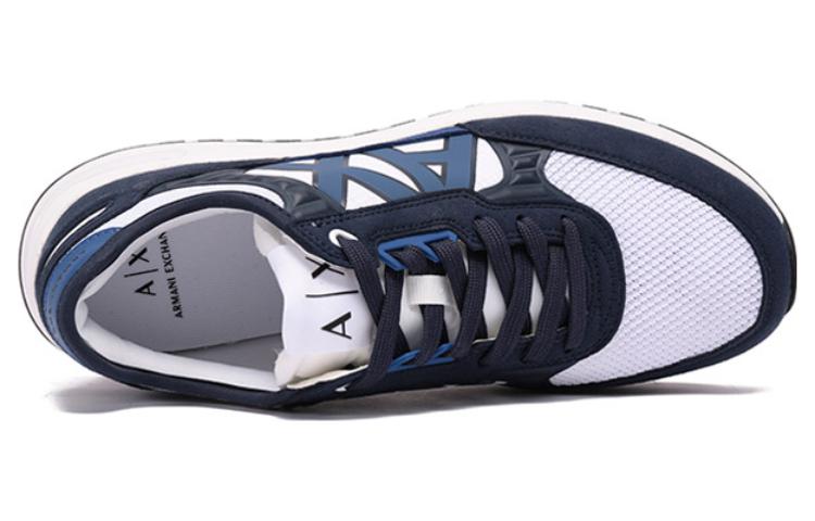 Details for Armani Exchange Lage Sneakers ''Wit Donkerblauw'' XUX090XV276S563