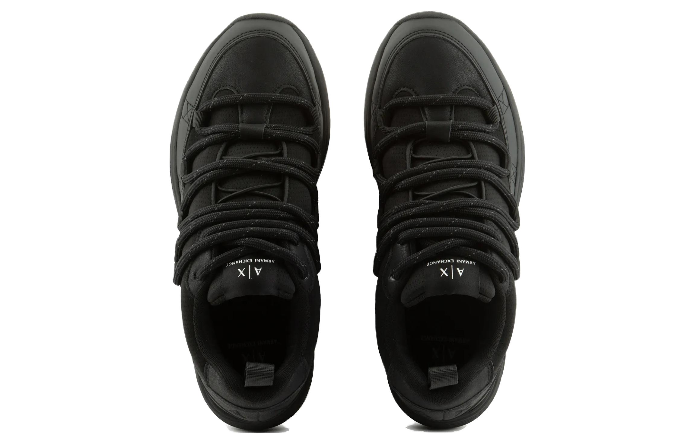 Armani Exchange Low-Top Sneakers 'Black Mesh Round-Toe Lace-Up' 圖 3