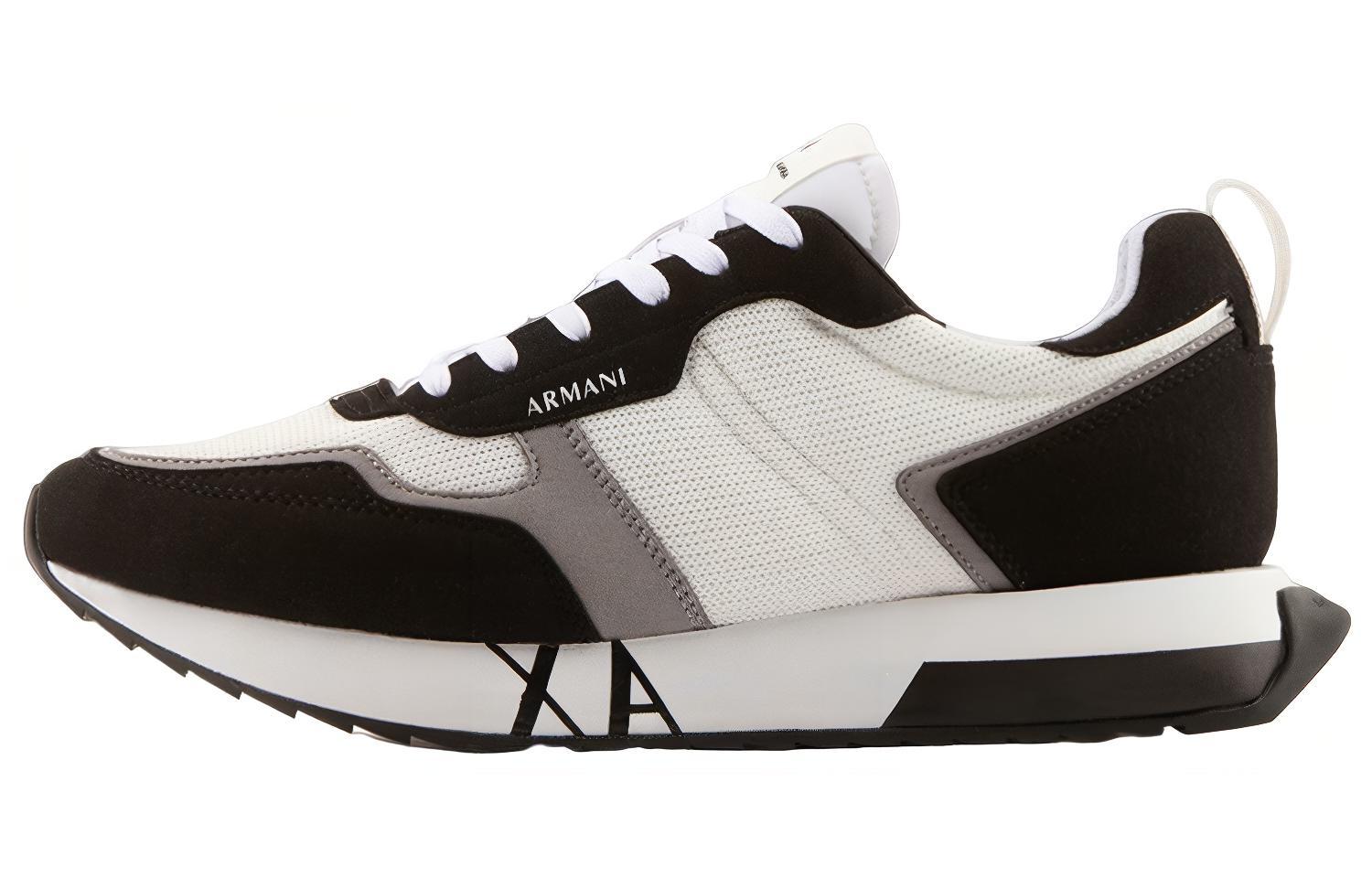 Armani Exchange Low-Top Sneakers 'Black White' XUX151XV6091S526