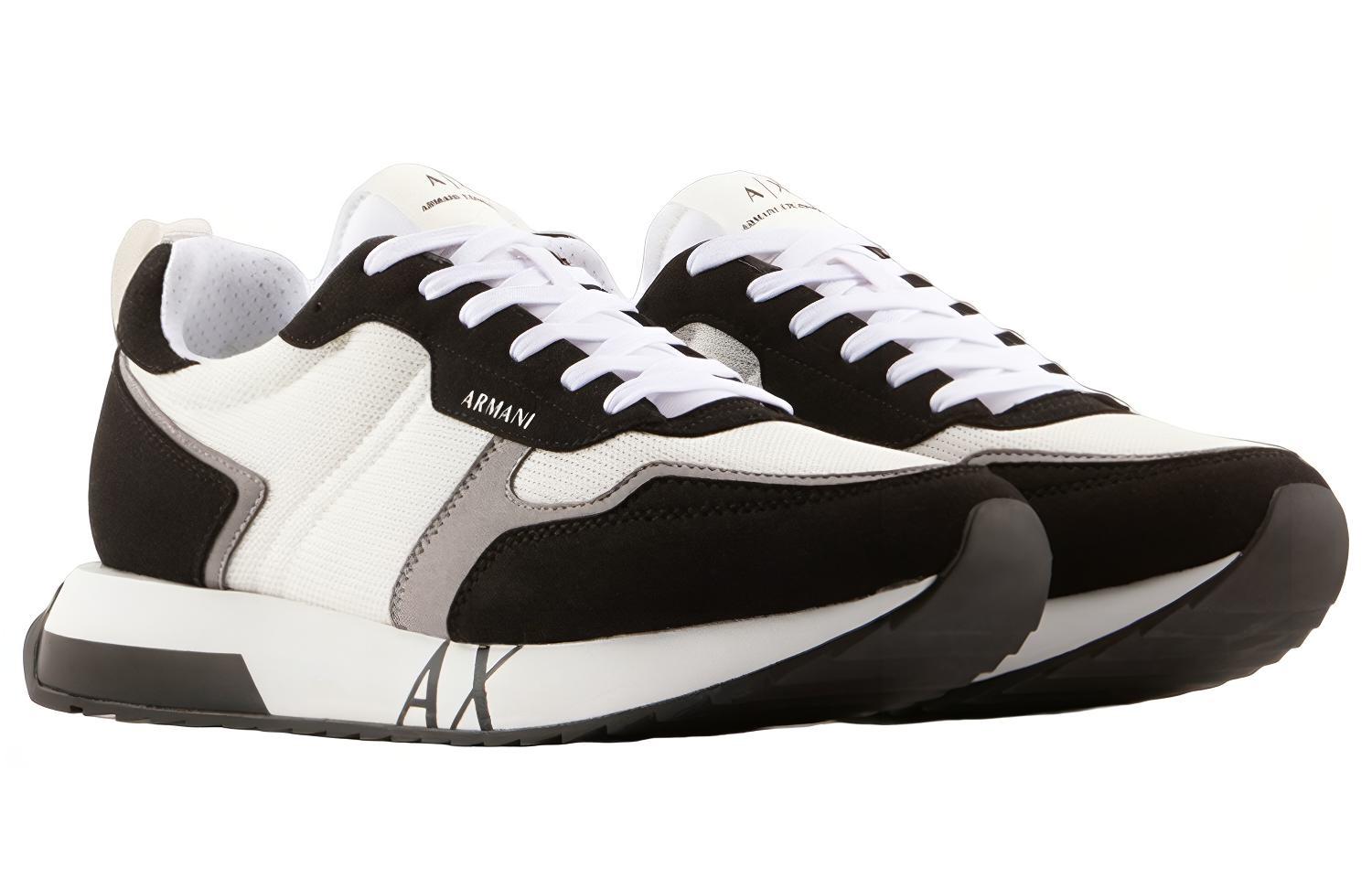 Armani Exchange Low-Top Sneakers 'Black White' 圖 3