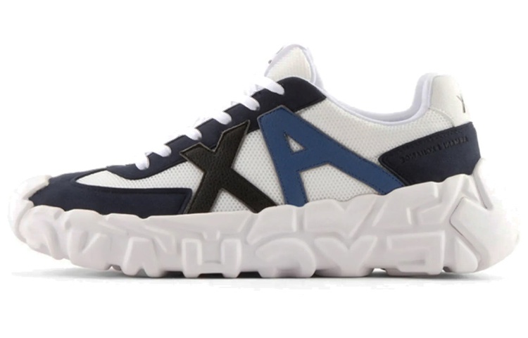 Armani Exchange Low-Top Sneakers 'White Blue Black' XUX153XV6111S522