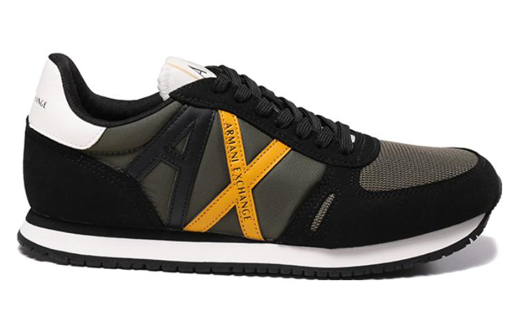 Order Armani Exchange Lage Sneakers ''Groen Zwart'' XUX017XCC68M208