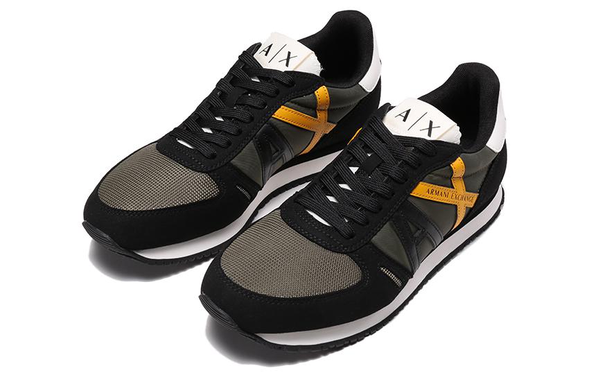 Lookbook Armani Exchange Lage Sneakers ''Groen Zwart'' XUX017XCC68M208