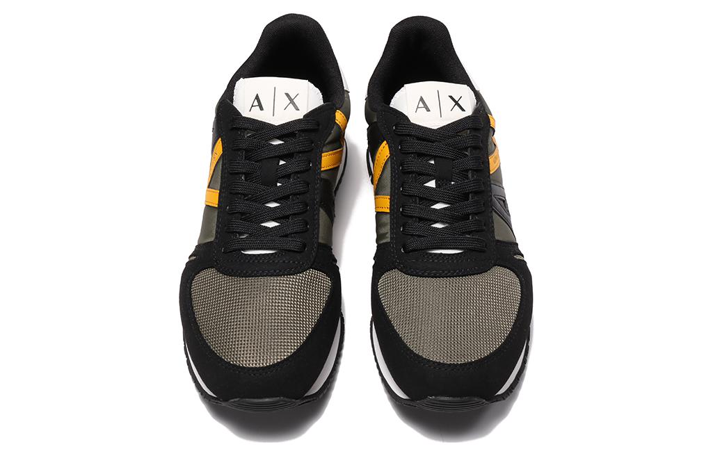 Shop Armani Exchange Lage Sneakers ''Groen Zwart'' XUX017XCC68M208