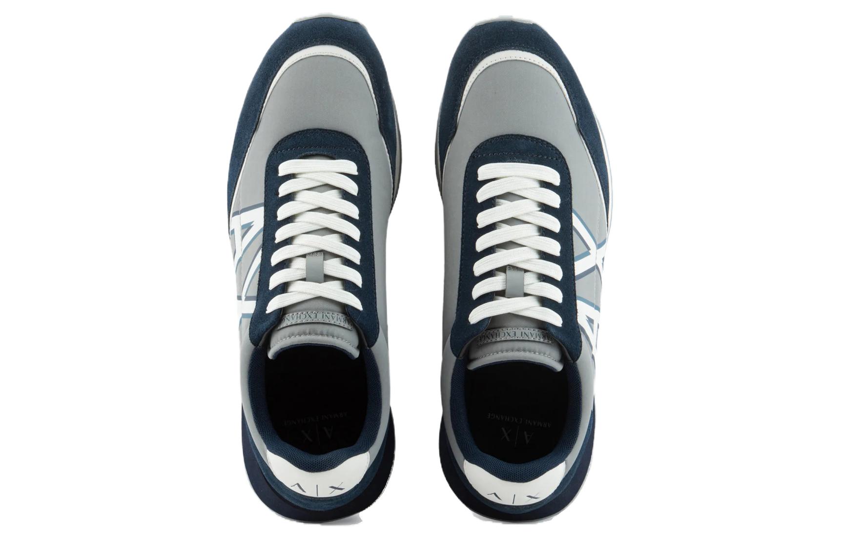 Lookbook ARMANI EXCHANGE阿瑪尼 圓頭平跟綁帶 低筒 休閒鞋 男款 灰色