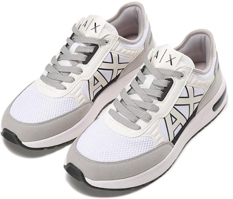 Armani Exchange Low Top 'Patchwork Logo Putih' XUX090XV276M211 Lookbook Armani Exchange Low Top 'Patchwork Logo Putih' XUX090XV276M211