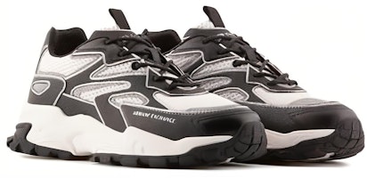 ARMANI EXCHANGE 阿瑪尼 圓頭繫帶 低幫 生活休閒鞋 男款 黑色 Lookbook ARMANI EXCHANGE 阿瑪尼 圓頭繫帶 低幫 生活休閒鞋 男款 黑色