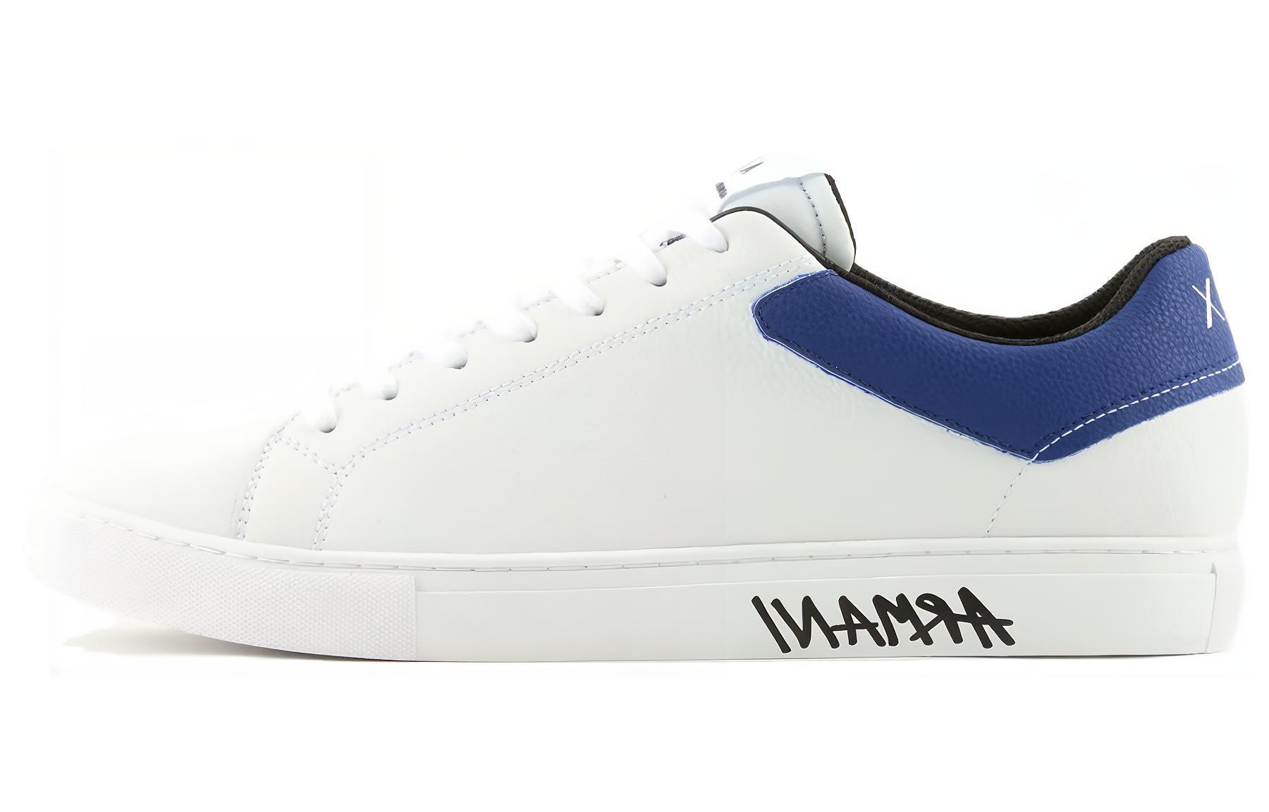 Armani Exchange Low Top Lace-up Sneakers 'Blue Leather' XUX145XV5981K541