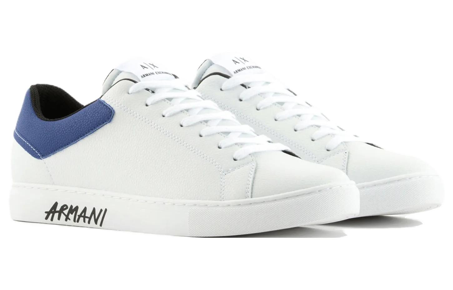 Armani Exchange Low Top Lace-up Sneakers 'Blue Leather' 圖 2